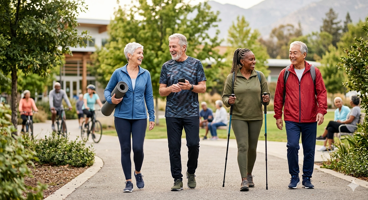 Older adult enjoying a peaceful and purposeful lifestyle